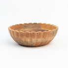 Scalloped Edge Mango Wood Bowl on a white background at Addison West