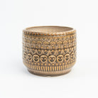 Embossed Stoneware Planter on a white background at Addison West
