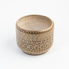 Embossed Stoneware Planter on a white background at Addison West