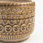 Embossed Stoneware Planter on a white background at Addison West