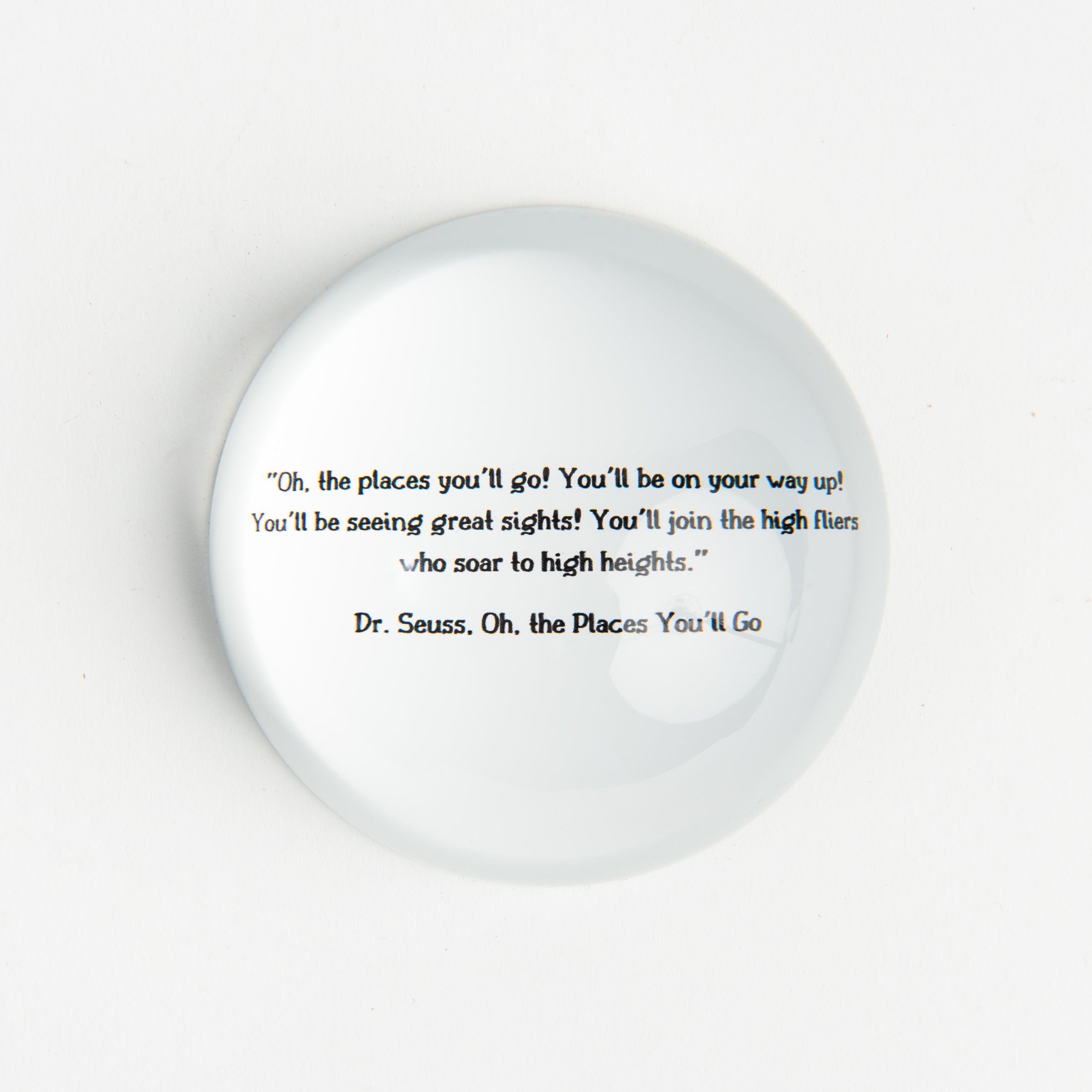 Dr. Seuss Oh The Places You'll Go Paperweight on a white background at Addison West