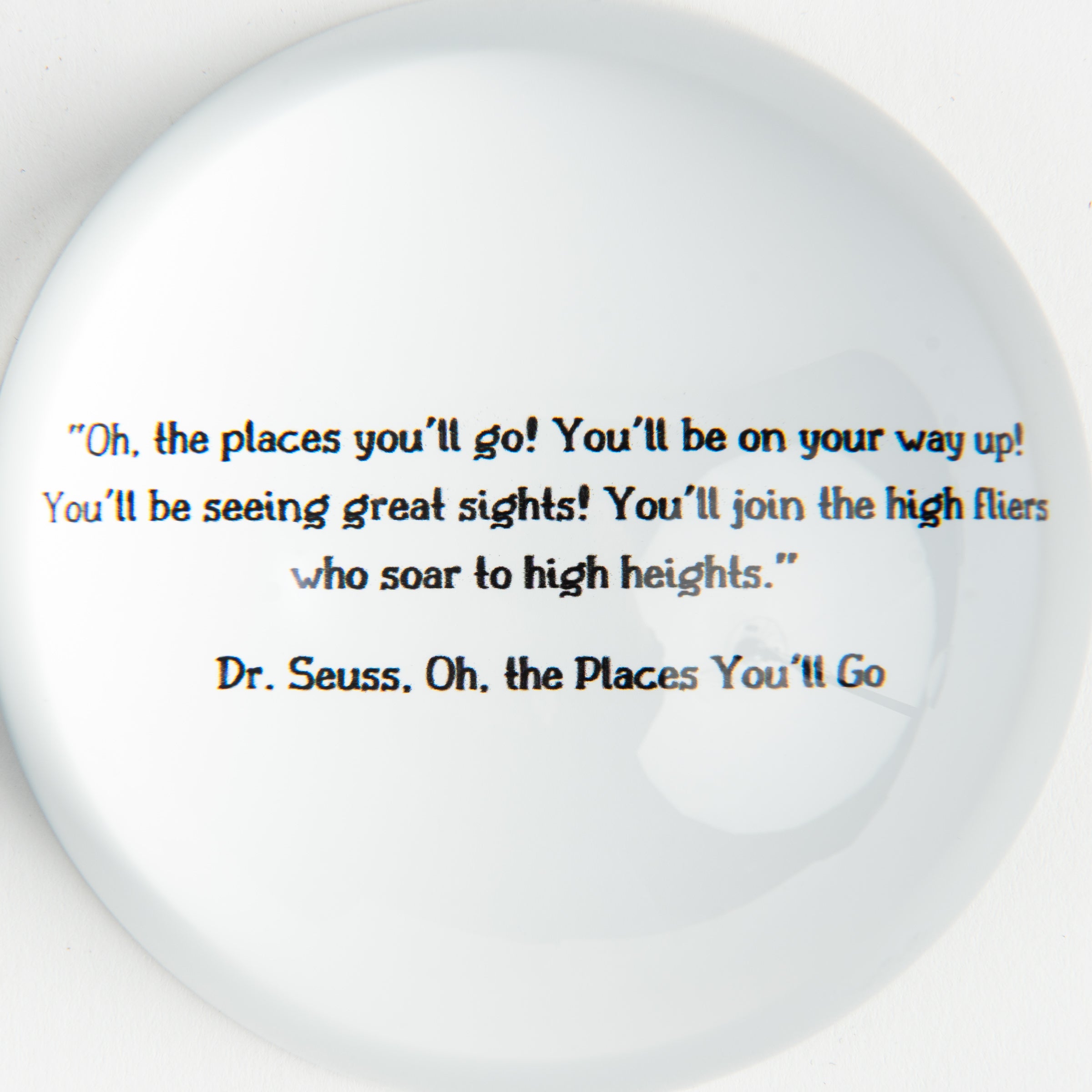 Dr. Seuss Oh The Places You'll Go Paperweight on a white background at Addison West