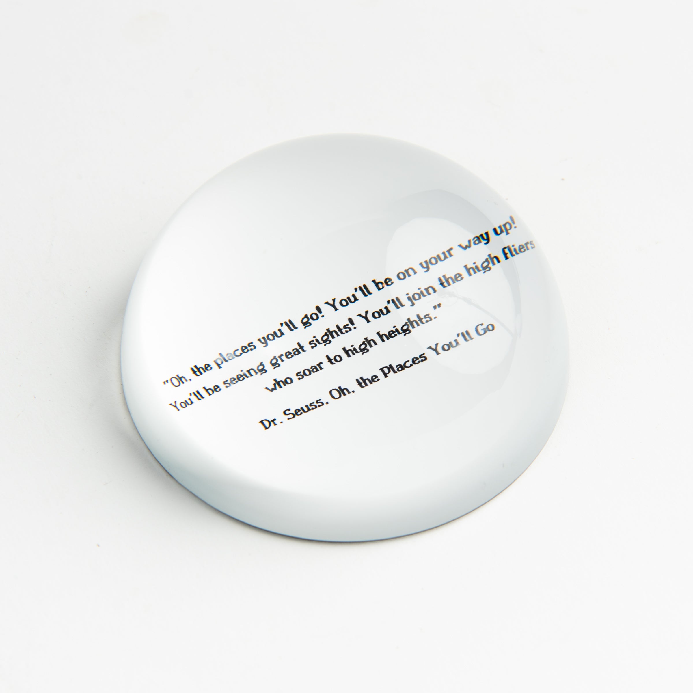 Dr. Seuss Oh The Places You'll Go Paperweight on a white background at Addison West