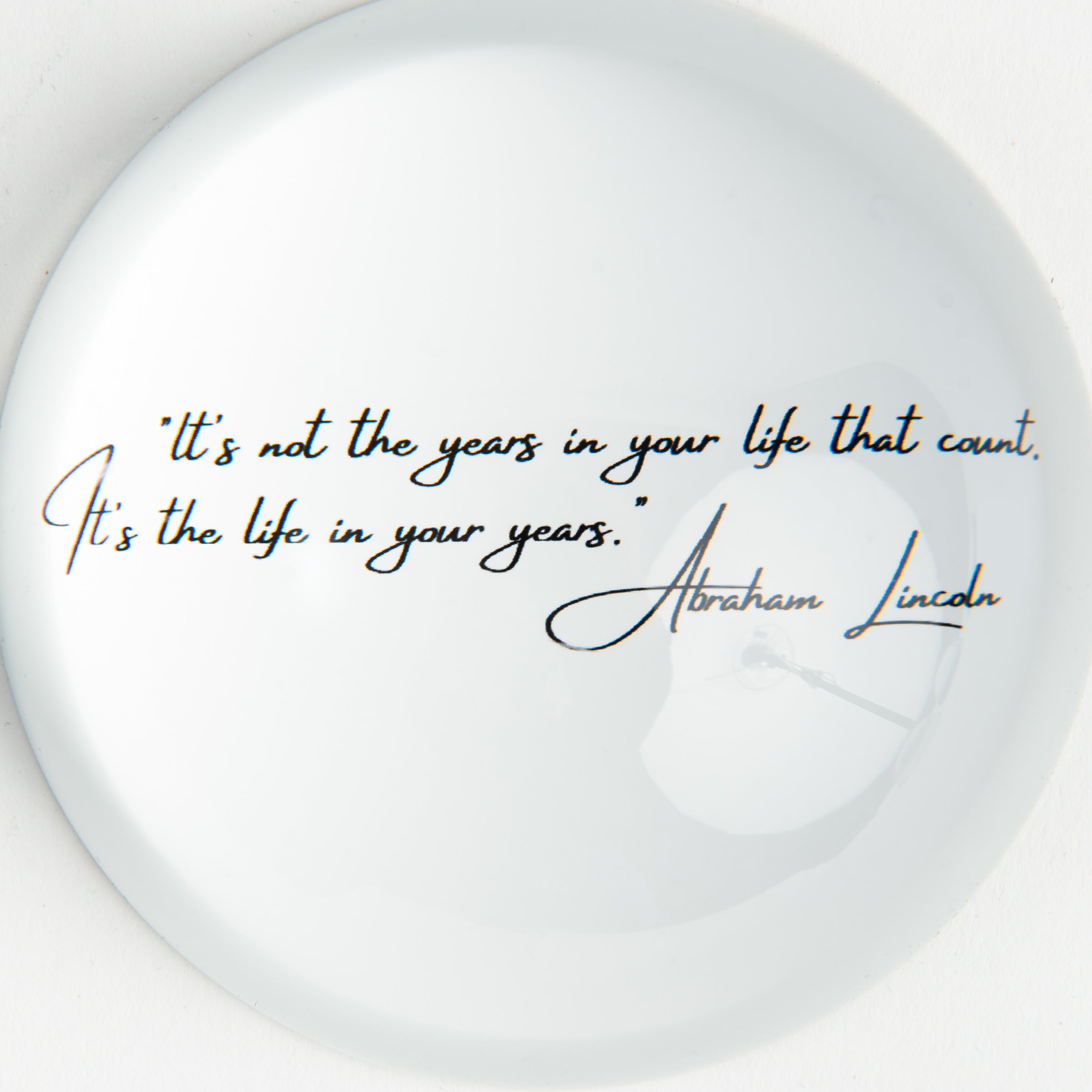Abraham Lincoln Quote Paperweight on a white background at Addison West