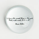 Oscar Wilde Quote Paperweight on a white background at Addison West