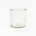 Banded Glass Cylinder vase hurricane on a white background at Addison West