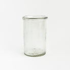 Banded Glass Cylinder vase hurricane on a white background at Addison West