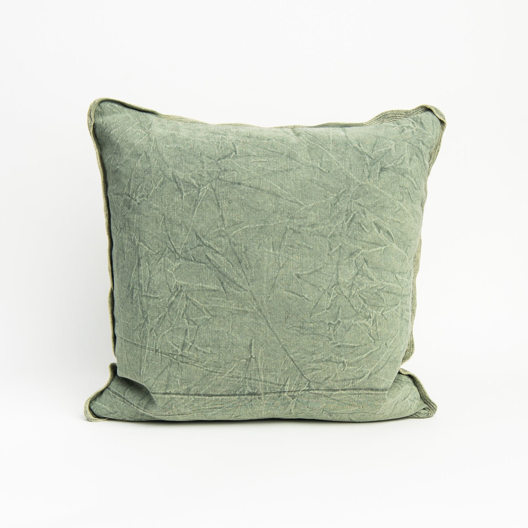 Scalloped Sage 20" Pillow on a white background at Addison West