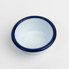 Vintage Enamelware Ramekin, Blue Rim on a white background at Addison West