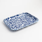 Cobalt Swirl Enamelware Quarter Sheet Tray on a white background at Addison West