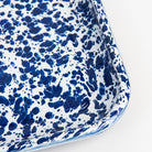 Cobalt Swirl Enamelware Quarter Sheet Tray on a white background at Addison West