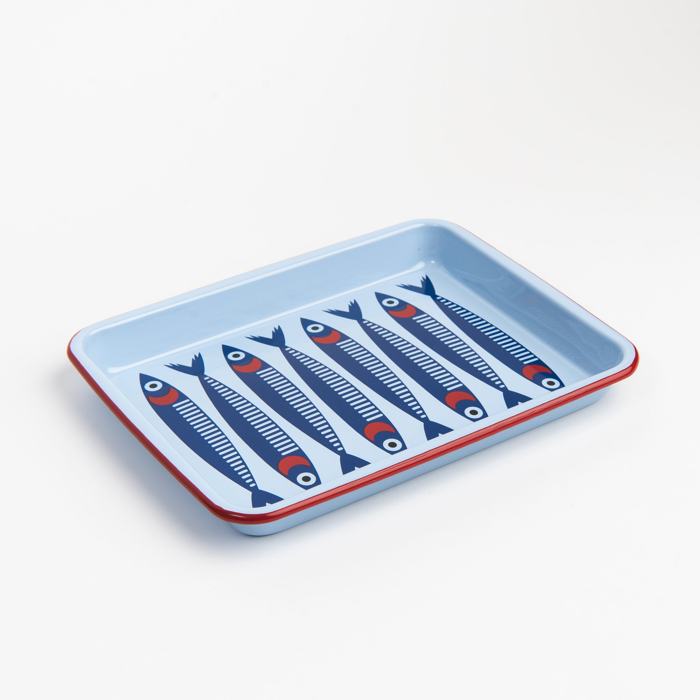Small Anchovies Rectangle Tray on a white background at Addison West