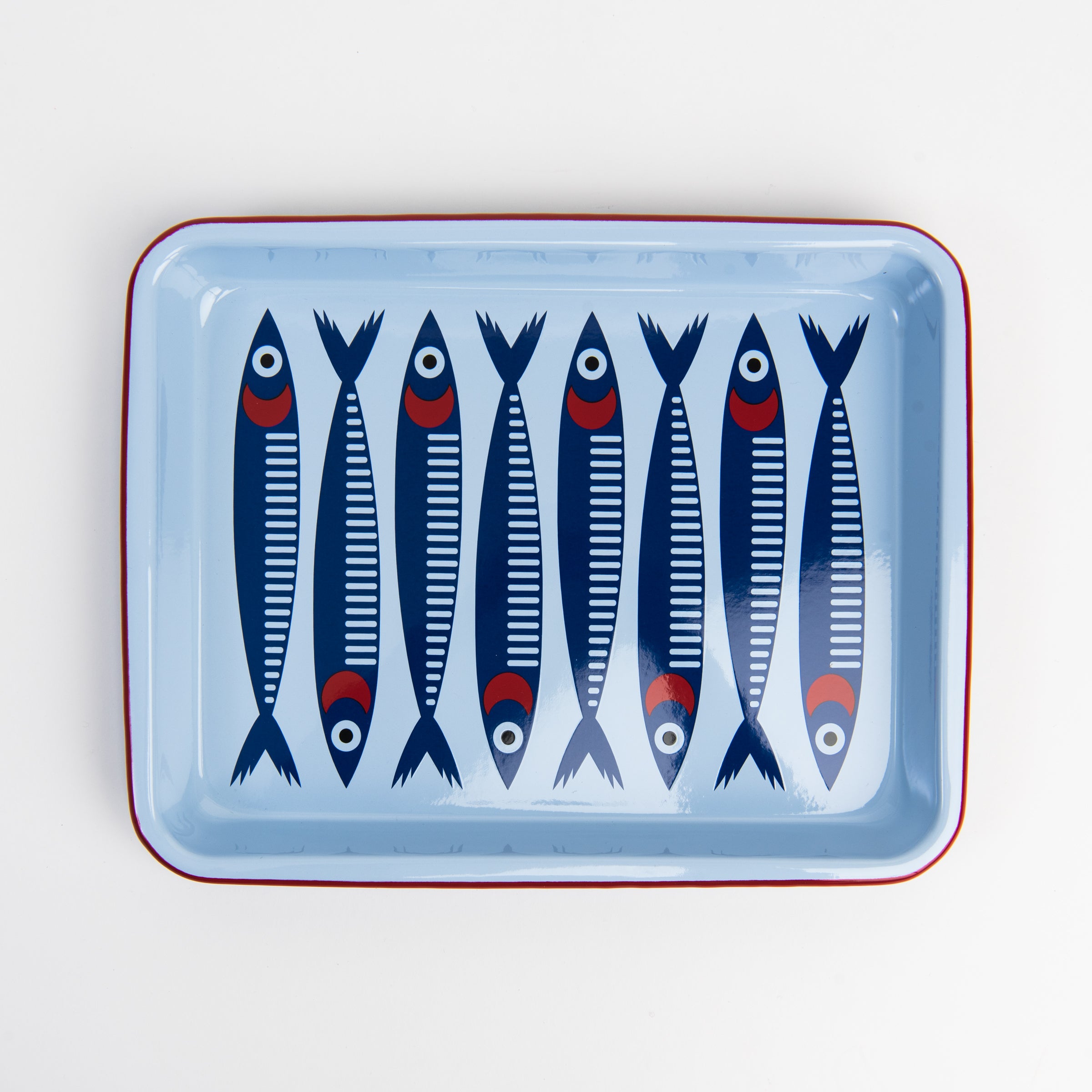 Small Anchovies Rectangle Tray on a white background at Addison West