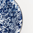 Cobalt Swirl Enamelware Serving Bowl on a white background at Addison West