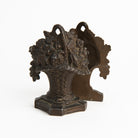 Vintage Cast Iron Flower Bookends on a white background at Addison West