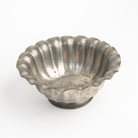 Vintage Scalloped Pewter Bowl on a white background at Addison West