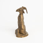 Vintage Brass Hunting Dog on a white background at Addison West