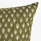 Astra Green 22" Square Pillow on a white background at Addison West