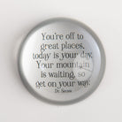 You're Off to Great Places Crystal Dome Paperweight on a white background at Addison West