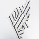 Denim Blue Striped Napkins, Set of 4 on a white background at Addison West