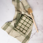 Olive Canyon Woven Dishtowel, Set of 4 on a table at Addison West