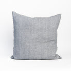 Lina Linen 24" Square Pillow in Steel Grey on a white background at Addison West