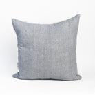 Lina Linen 24" Square Pillow in Steel Grey on a white background at Addison West