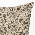 Isha Ocra Sage 22" Square Pillow on a white background at Addison West