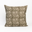 Aisha Green 22" Square Pillow on a white background at Addison West