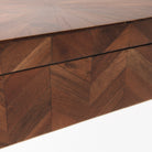 Large Chevron Wood Box on a white background at Addison West