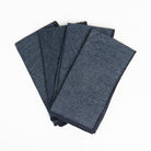 Stonewash Navy Linen Napkins, Set of 4 on a white background at Addison West