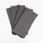 Stonewash Slate Linen Napkins, Set of 4 on a white background at Addison West