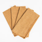 Stonewash Clay Linen Napkins, Set of 4 on a white background at Addison West