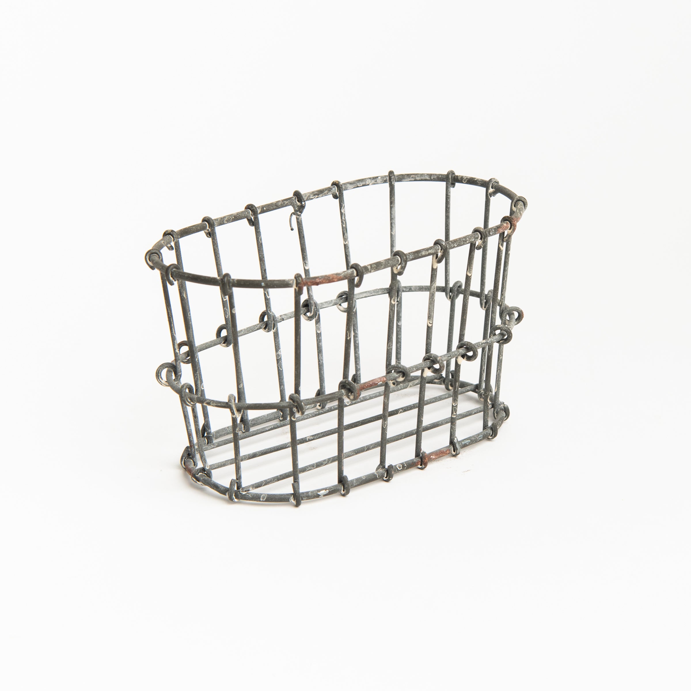 Wire Basket Lotion & Soap Bottle Holder on a white background at Addison West