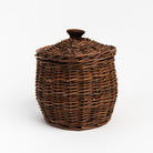 Wicker Storage Baskets With Lids on a white background at Addison West