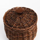 Wicker Storage Baskets With Lids on a white background at Addison West