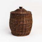 Wicker Storage Baskets With Lids on a white background at Addison West