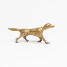 Vintage Brass Dog on a white background at Addison West
