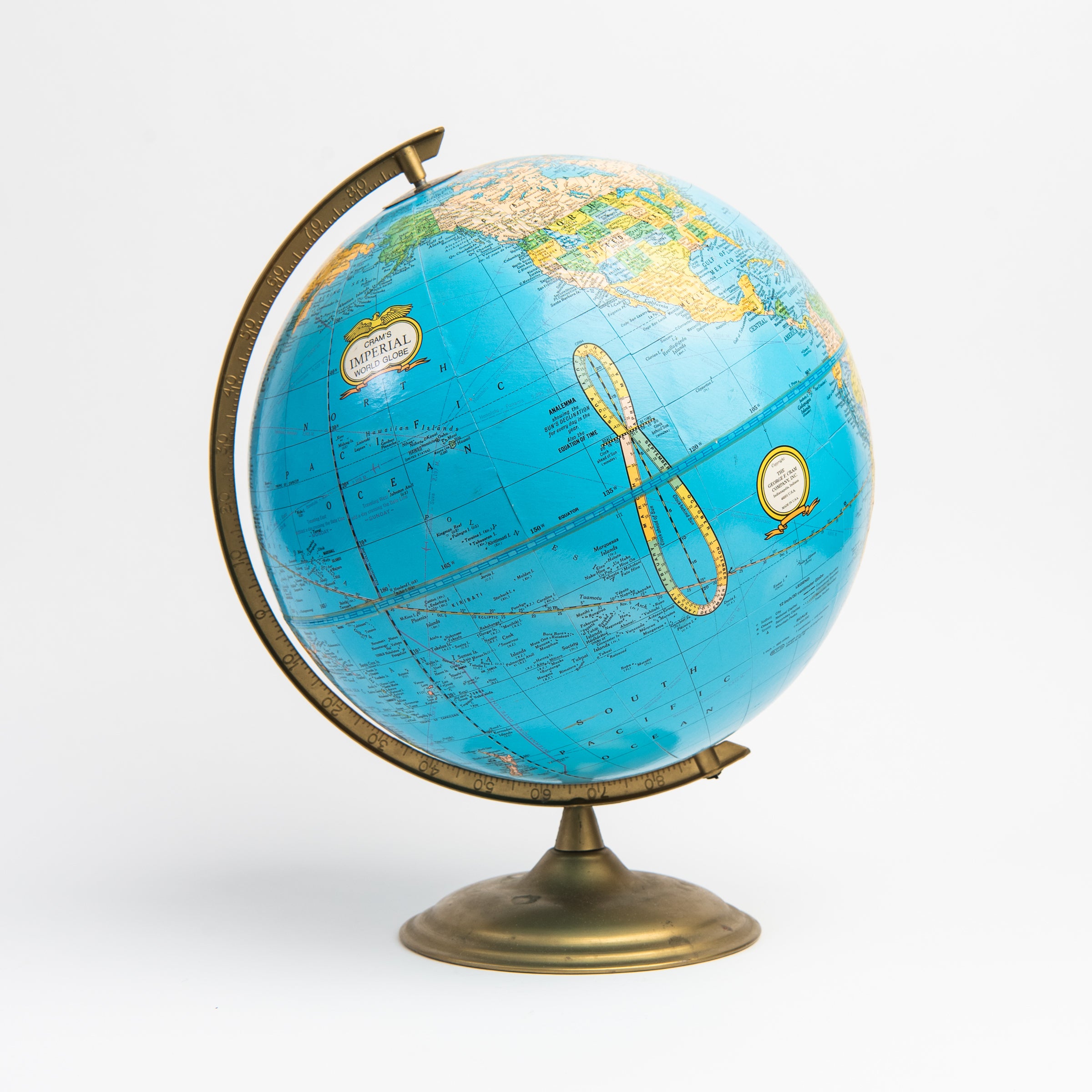 Vintage Globe on a white background at Addison West