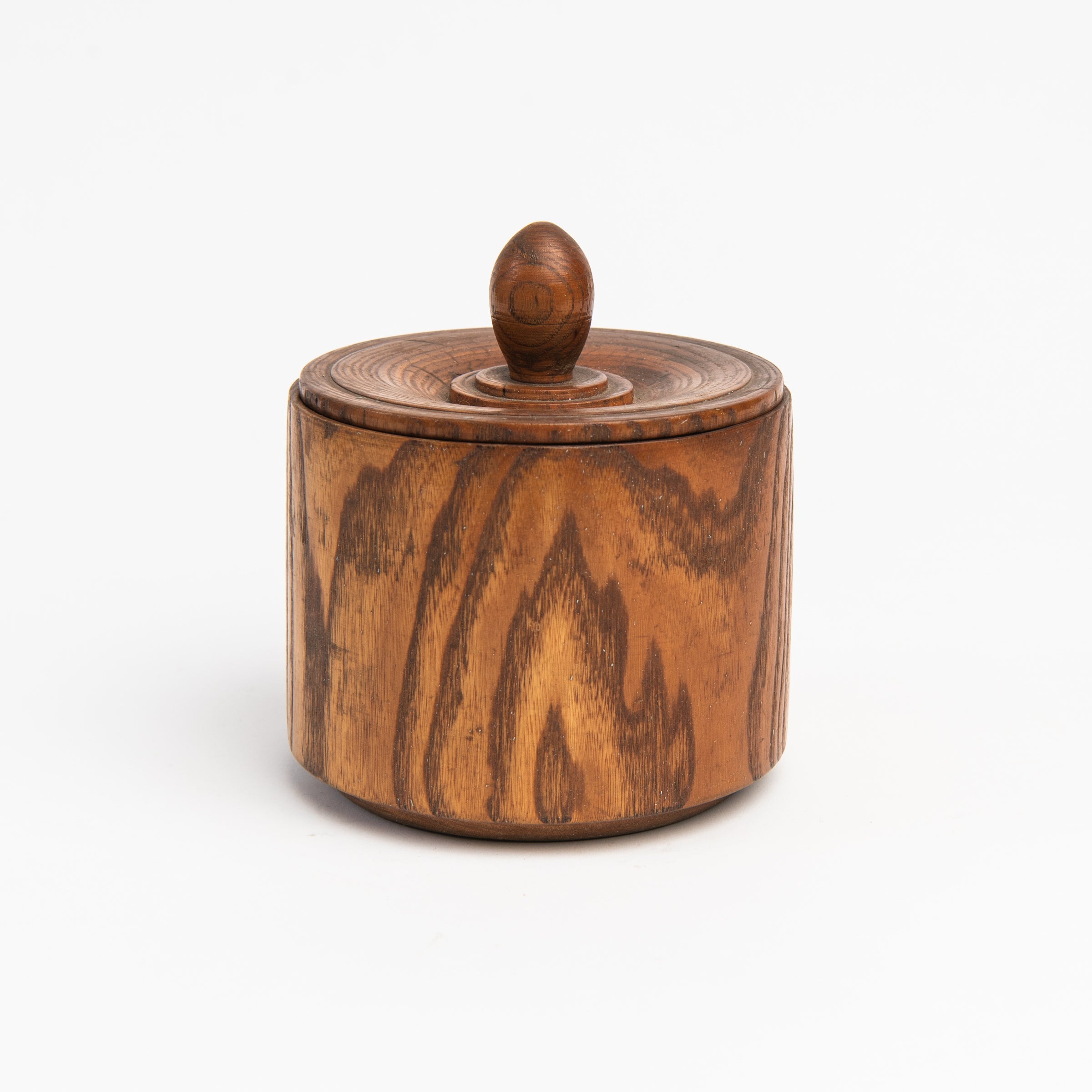 Vintage Turned Wood Humidor on a white background at Addison West