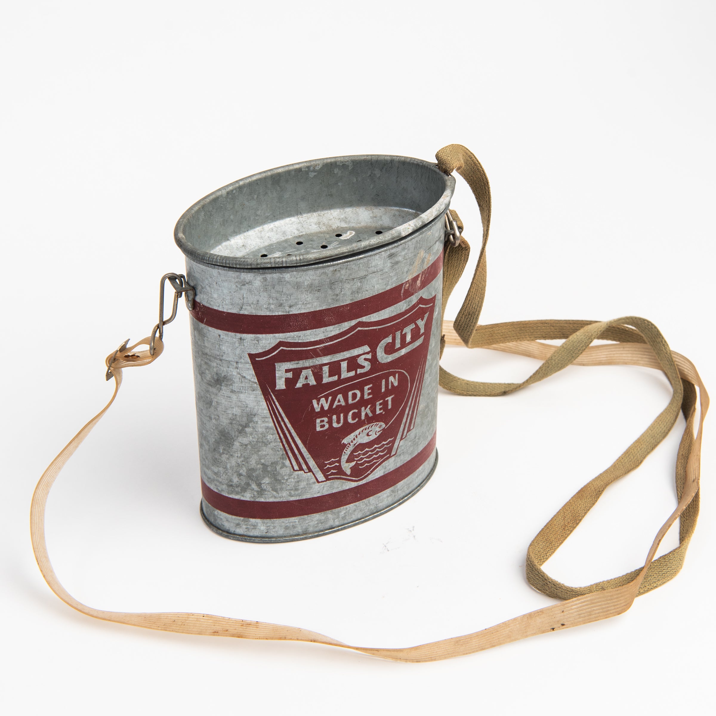 Vintage Oval Minnow Bucket on a white background at Addison West