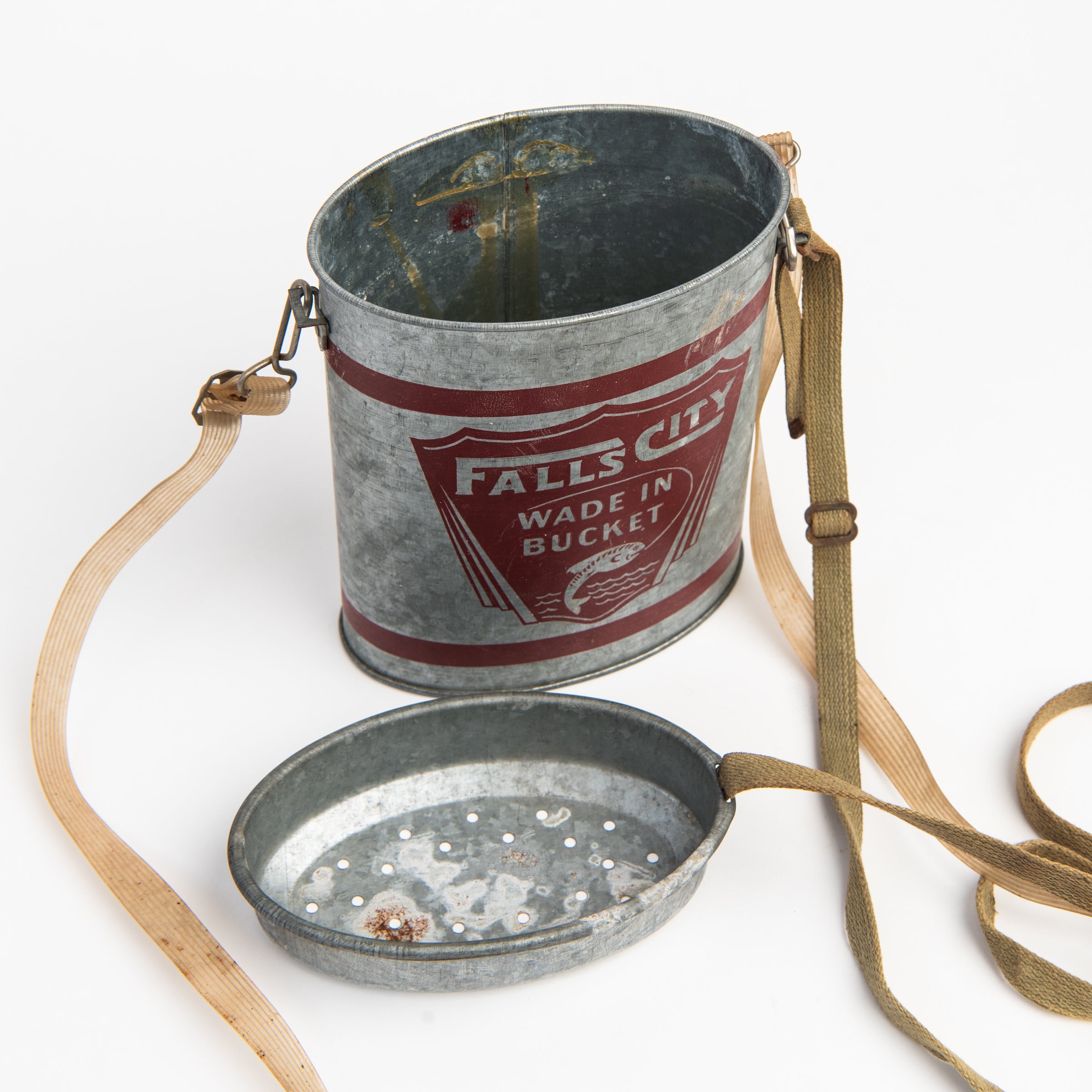 Vintage Oval Minnow Bucket on a white background at Addison West