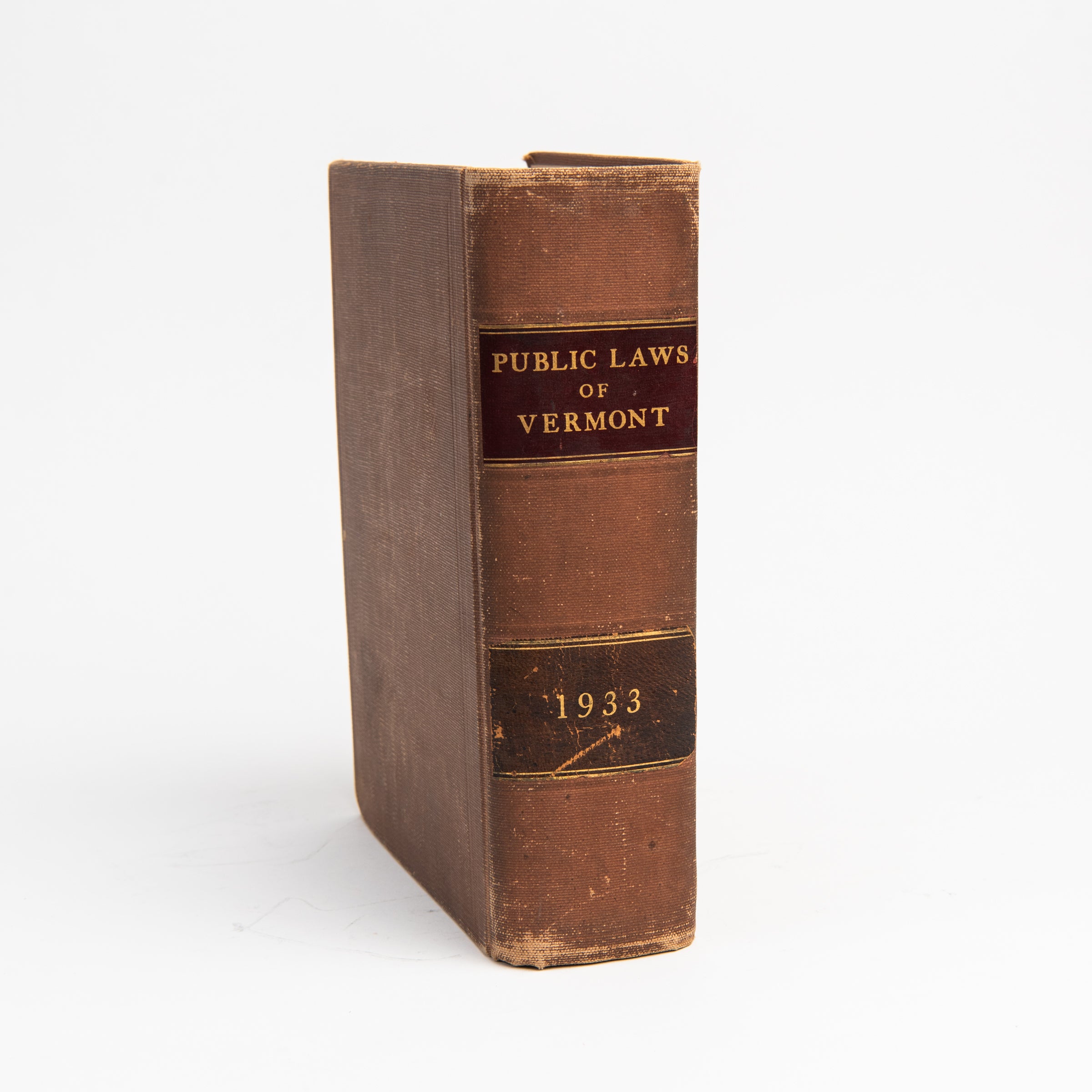 Vintage Vermont Law Book on a white background at Addison West