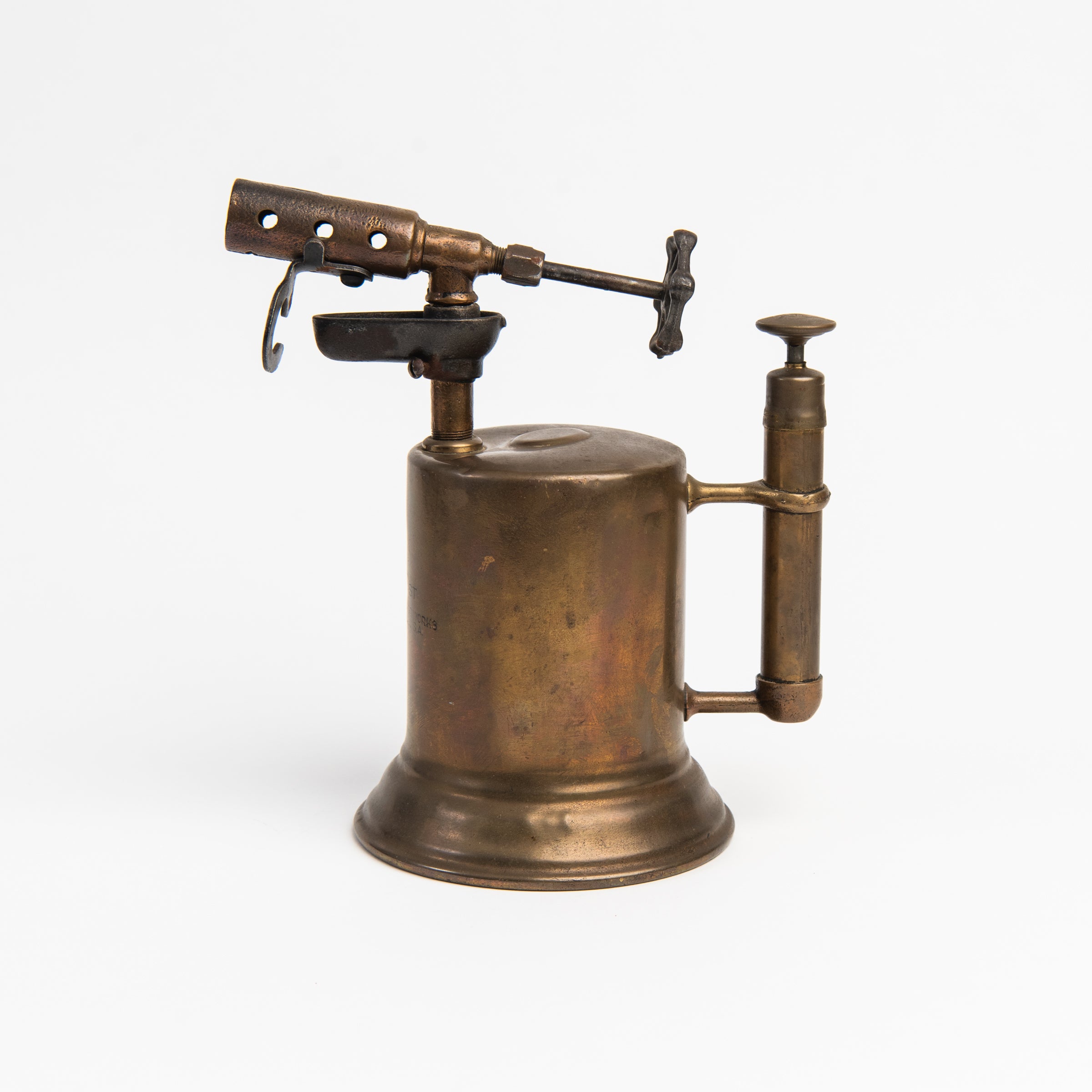 Vintage Brass Blow Torch on a white background at Addison West
