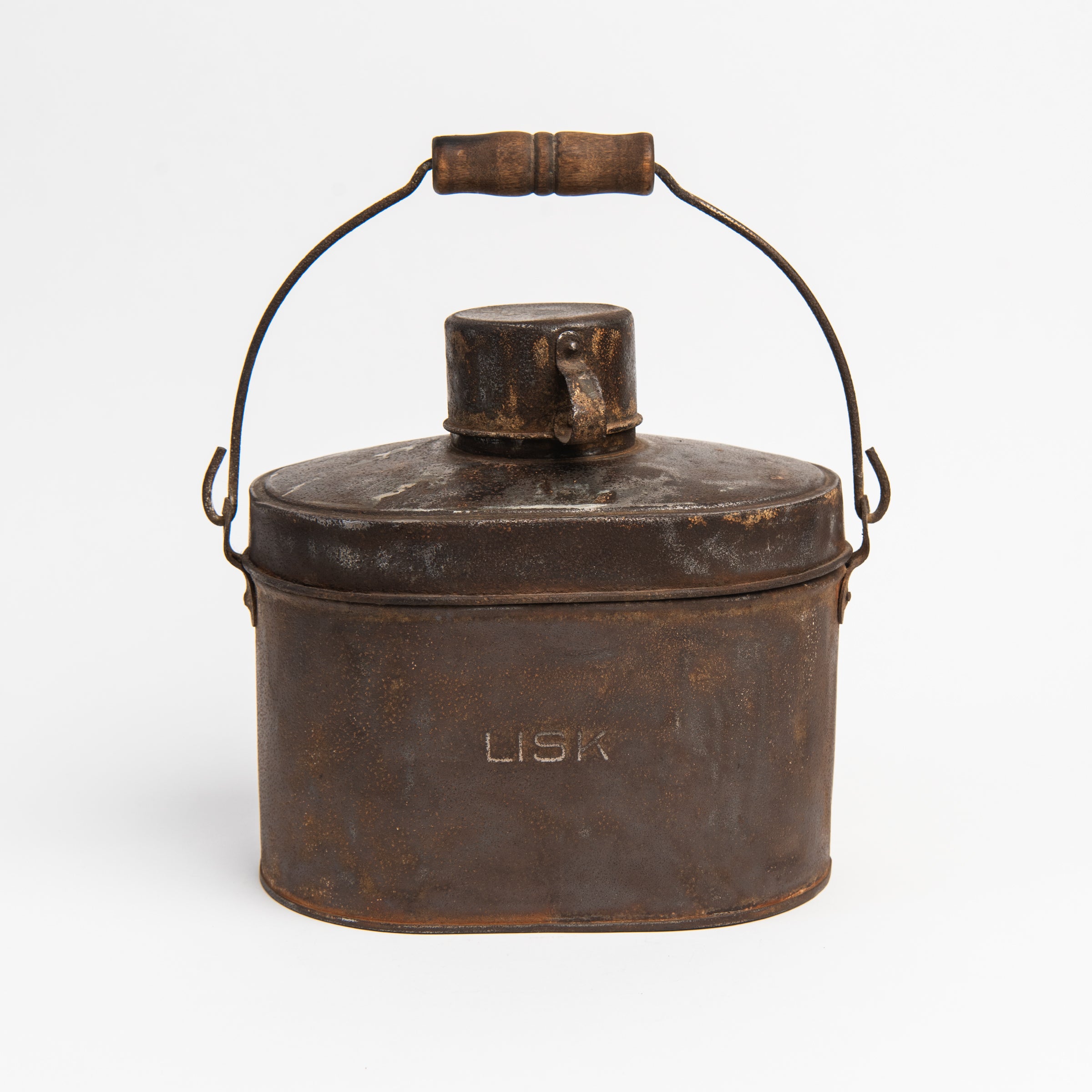 Vintage Lunch Pail on a white background at Addison West