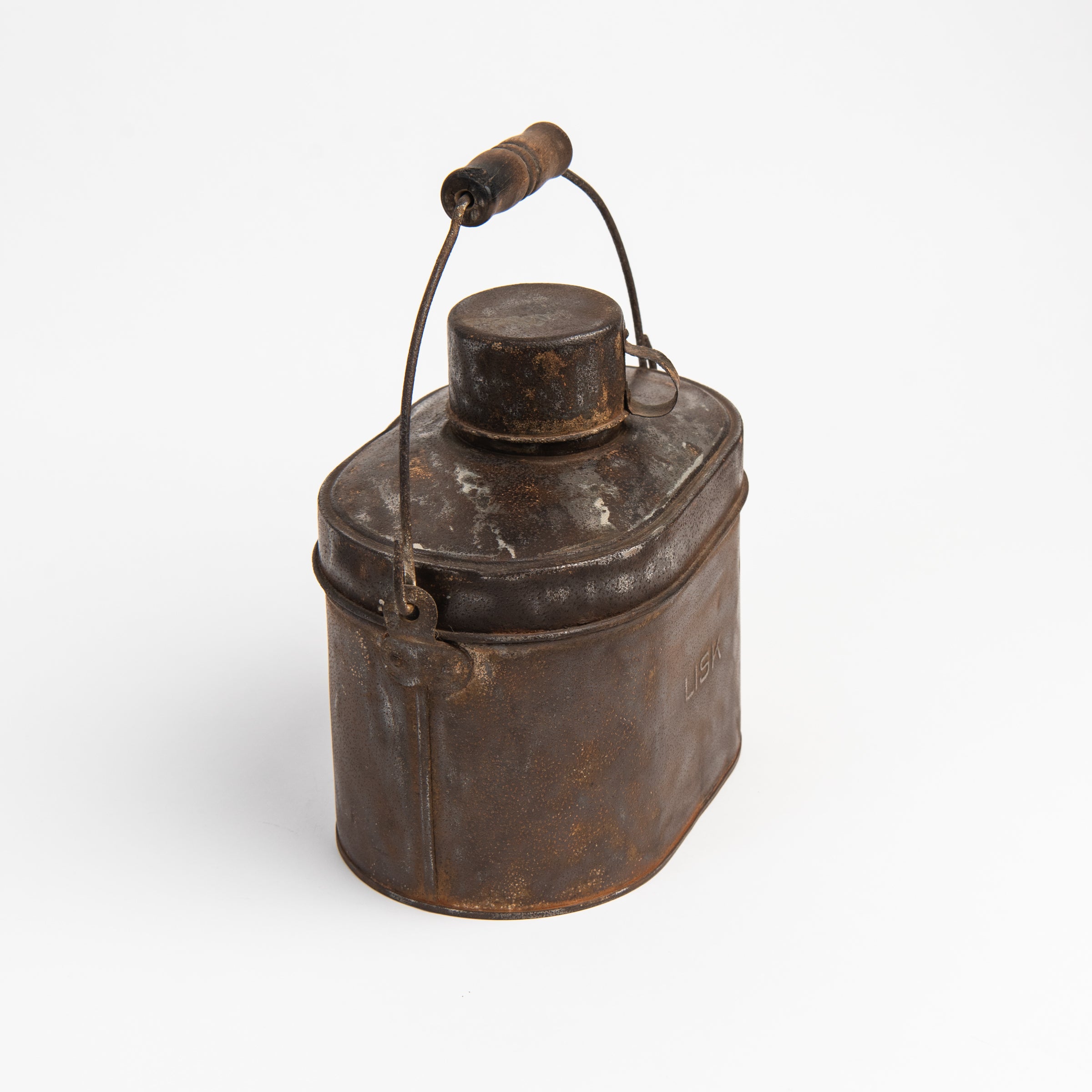 Vintage Lunch Pail on a white background at Addison West