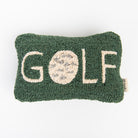 Golf Hand Hooked Throw Pillow on a white background at Addison West