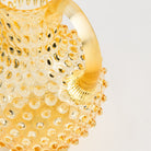 Hobnail Glass Pitcher, Limoncello on a white background at Addison West