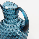 Hobnail Glass Pitcher in Midnight Blue on a white background at Addison West