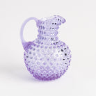 Hobnail Glass Pitcher in Lilac Bloom on a white background at Addison West